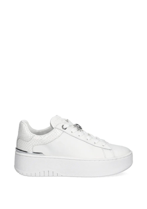 Michael Michael Kors Dottie reptile-effect platform sneakers - White