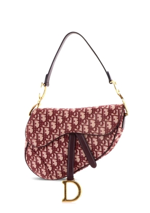 Christian Dior Pre-Owned Saddle Handbag Oblique Canvas Medium shoulder bag - Red