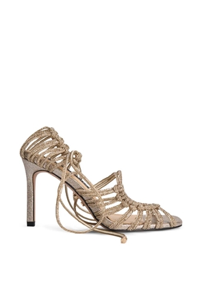TWENTY FOURHAITCH crystal-embellished strappy sandals - Gold