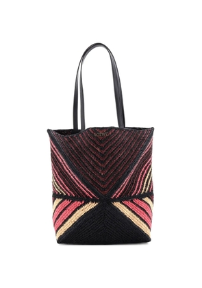 Loewe Pre-Owned Puzzle Fold Raffia Medium tote bag - Black