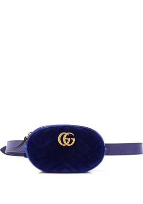 Gucci Pre-Owned GG Marmont Matelasse Velvet belt bag - Blue