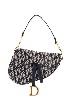 Christian Dior Pre-Owned Saddle Handbag Oblique Canvas Medium shoulder bag - Blue