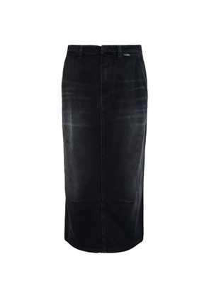 MM6 Maison Margiela denim midi skirt - Black