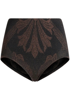 ETRO glitter jacquard shorts - Brown