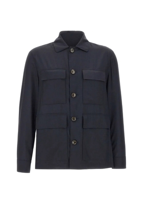 Montecore flap-pocket button-fastening shirt jacket - Blue