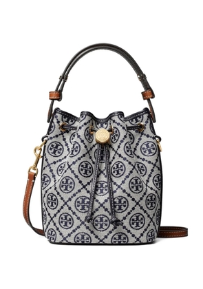 Tory Burch monogram mini bucket bag - Grey