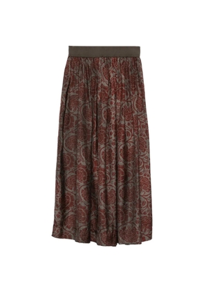Uma Wang floral skirt - Red
