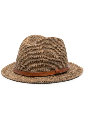 IBELIV woven raffia fedora - Brown
