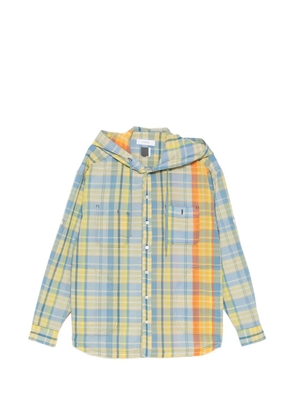 Facetasm checked hooded shirt - Yellow