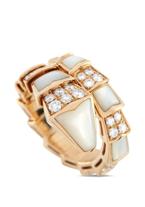 Bvlgari Pre-Owned diamond mother-of-pearl ring - Gold