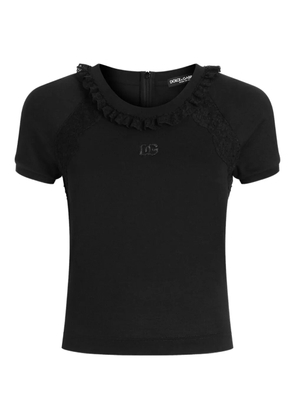 Dolce & Gabbana lace-detail T-shirt - Black