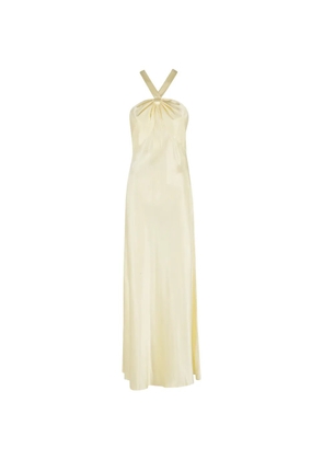 Rixo Losanna halterneck maxi dress - Yellow