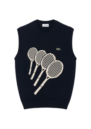 Lacoste racket-motif sweater - Blue
