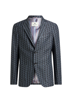 ETRO geometric-pattern jacket - Blue