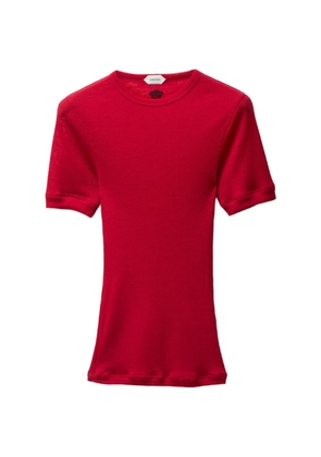 Versace embroidered wool ribbed knit t-shirt