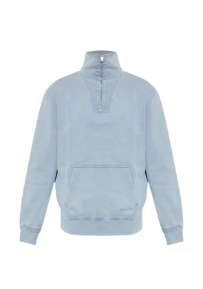 A.P.C. half-zip cotton sweatshirt - Blue