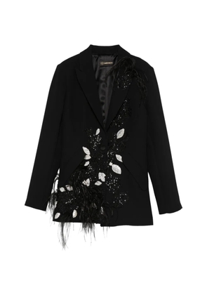 IMROSKA feather-detail embellished blazer - Black