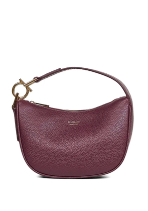 Ferragamo mini gancini-detail leather shoulder bag - Purple