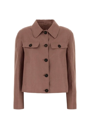 Brunello Cucinelli linen cropped jacket - Pink