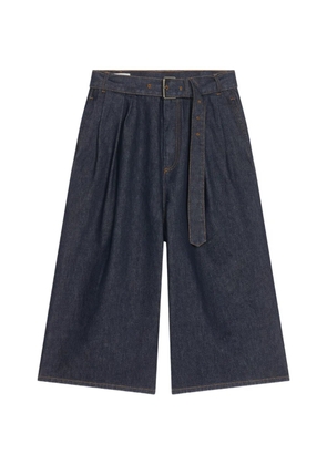 DRIES VAN NOTEN belted denim shorts - Blue