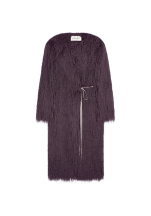 DRIES VAN NOTEN fringed coat - Purple