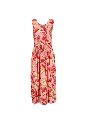 Boutique Moschino V-neck floral-print dress - Pink