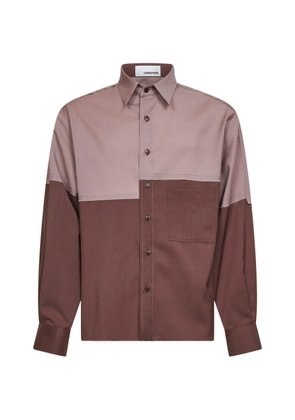 Costumein Richard raw-cut colour-block shirt - Brown