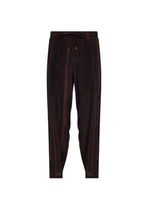 Costumein drawstring tapered trousers - Brown