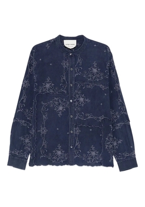 Antik Batik Carmina embroidered scalloped shirt - Blue