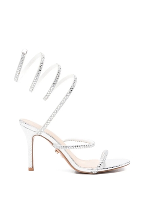 TWENTY FOURHAITCH embellished spiral pumps - Silver