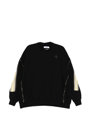 Facetasm zipped layered sweatshirt - Black