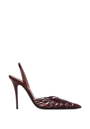 Amina Muaddi Lori woven leather pumps - Red