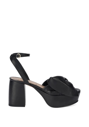 RED(V) bow platform sandals - Black