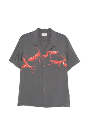 JW Anderson graphic-print chest-pocket shirt - Grey