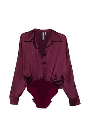 Norma Kamali collared wrap shirt