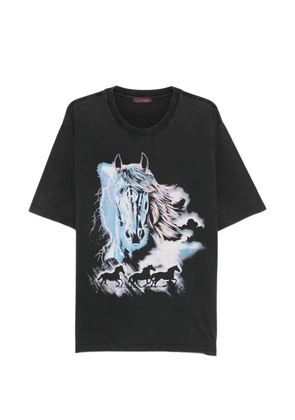 LỰU ĐẠN horse-graphic T-shirt - Black