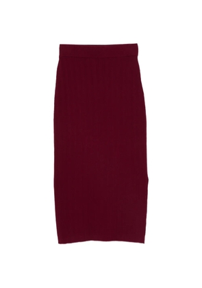 BOMPARD ribbed elasticated midi skirt - Red