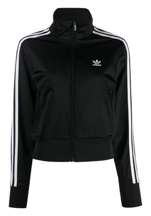 adidas trefoil-logo cropped zipped sweatshirt - Black