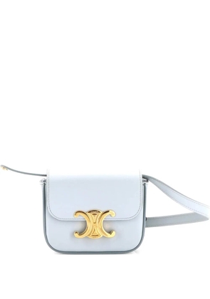 Celine Pre-Owned Triomphe Shoulder Bag Smooth Calfskin Mini crossbody bag - Blue