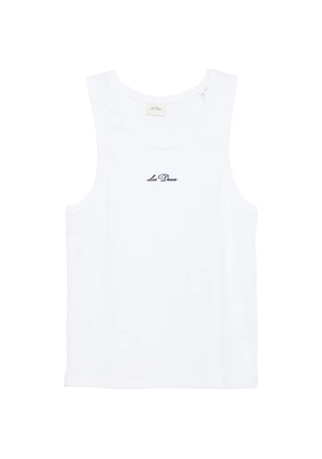 Les Deux logo-embroidery tank top - White