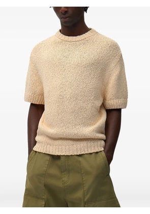 Arte Antwerp back-graphic short-sleeved sweater - Neutrals