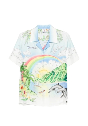 Casablanca Aloha graphic shirt - Blue