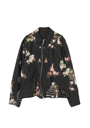 Undercover floral-print blouson - Black