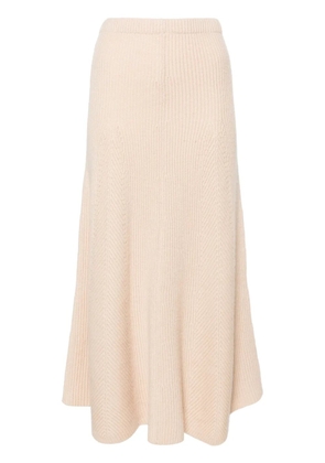 Forte Forte ribbed-knit midi skirt - Neutrals
