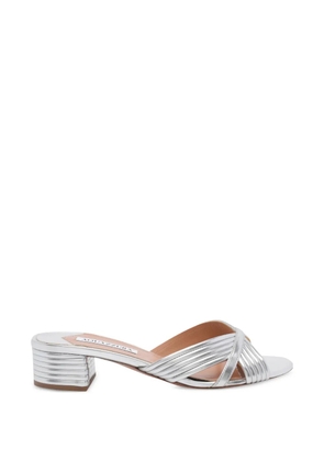 Aquazzura Sundance round-toe sandals - Silver