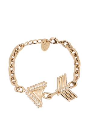 RED(V) arrow pearl bracelet - Gold