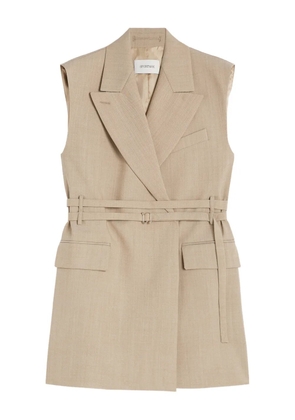 Sportmax belted sleeveless jacket - Neutrals