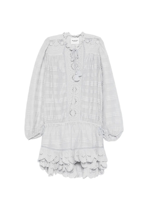 MARANT ÉTOILE Preya ruffled cotton mini dress - Blue