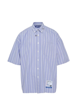 Maison MIHARA YASUHIRO stripe short sleeve shirt - Blue
