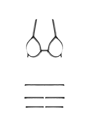 Maison Close Trompe L’œil lingerie set - Black